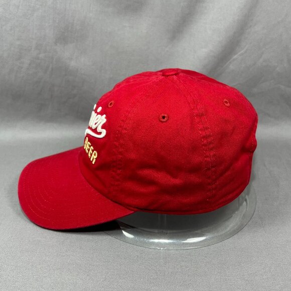 Rainier Beer American Needle Strapback Hat Red Slouch Adjustable USA Dad Mens - Picture 4 of 16